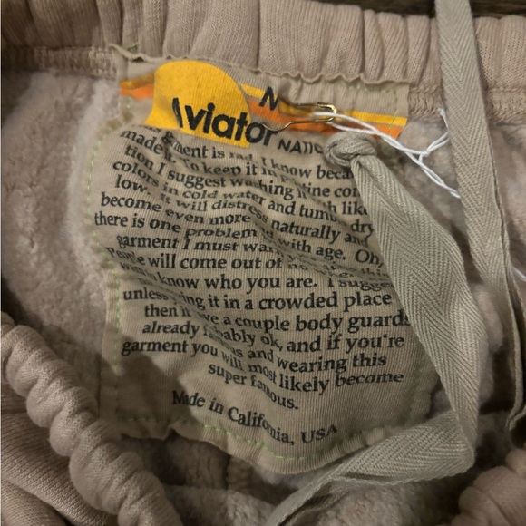 NWT Aviator Nation Pink Lightning Bolt Sweatpants Joggers - Picture 3 of 8